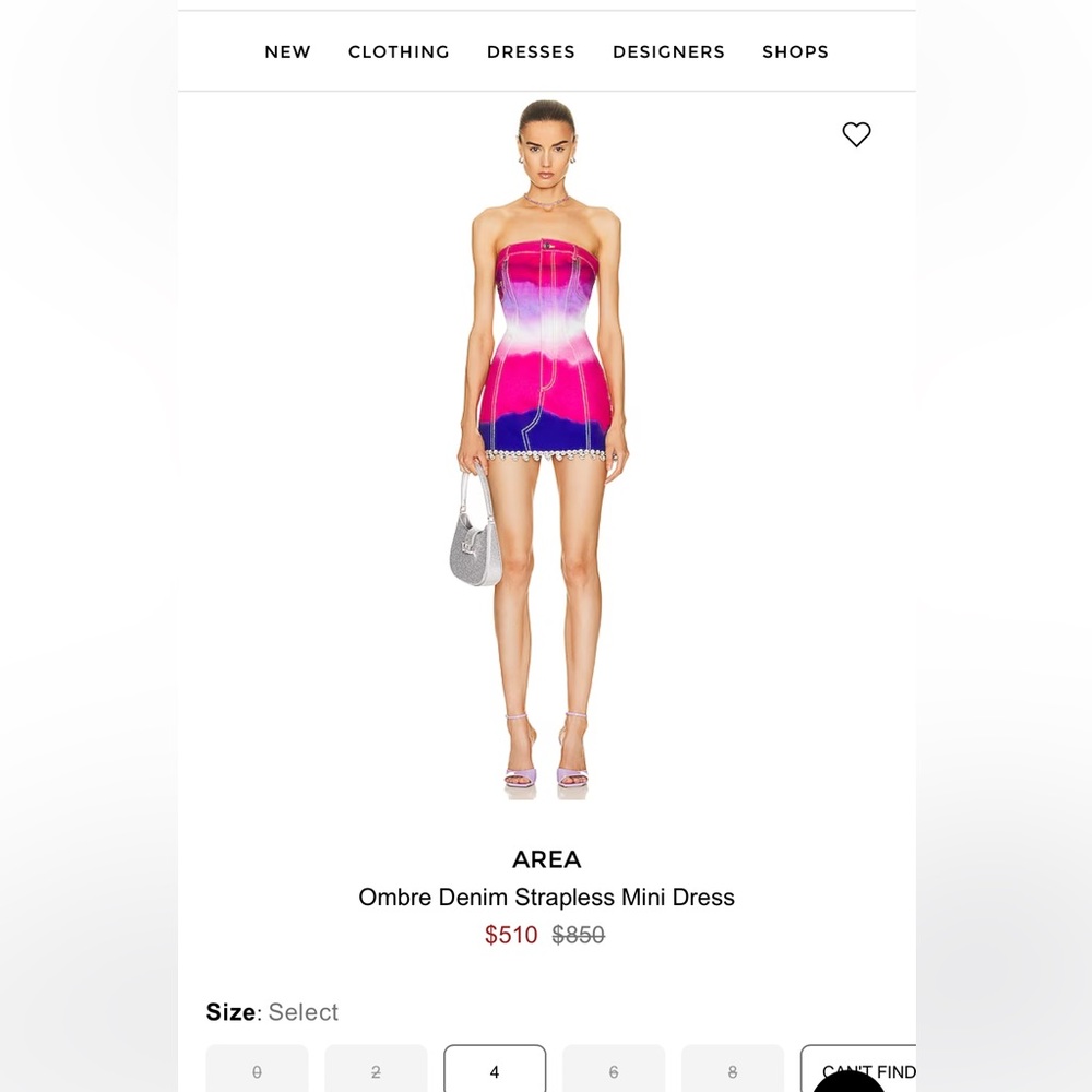 AREA Ombré denim dress